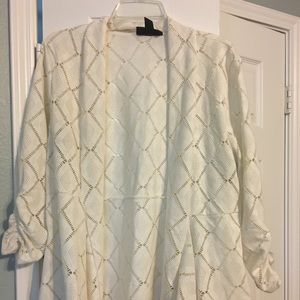 White lacy cardigan